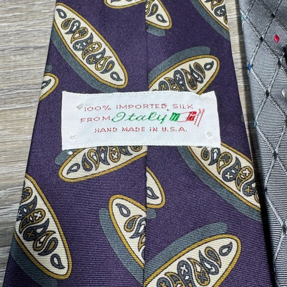 Lot of 7 Various Ties Pantani Rafaello Cougar Courtenay Austin Oleg‎ Cassini Tie